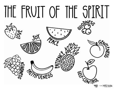 fruit   spirit coloring page  printable