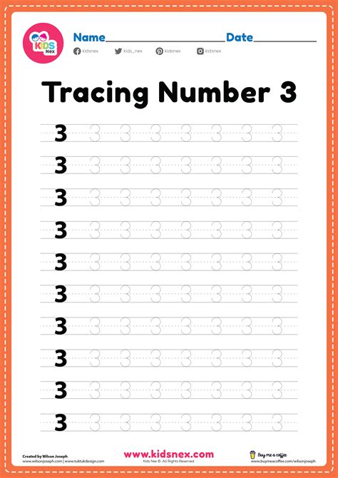 tracing number  worksheet  kindergarten