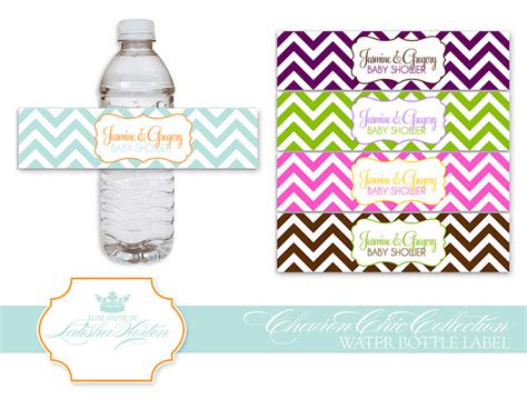 baby shower water bottle label template  printable baby shower