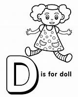 Letter Doll Coloring Color English Alphabet Sheet Preschoolers Colouring Topcoloringpages sketch template