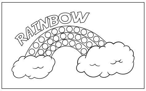 dot rainbow printable coloring pages printableecom
