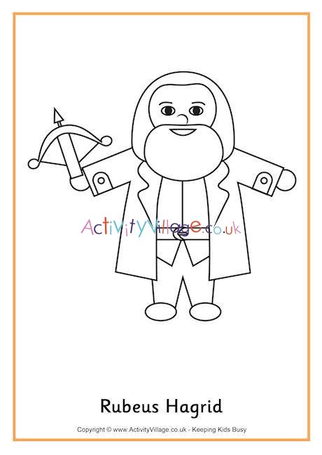 hagrid colouring page
