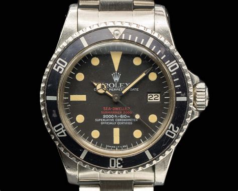 rolex  vintage double red sea dweller mark iv dial
