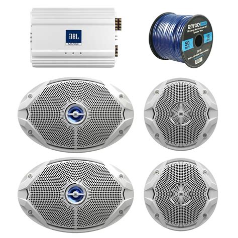marine speaker package  jbl    white coaxial marine speakers bundle combo   jbl