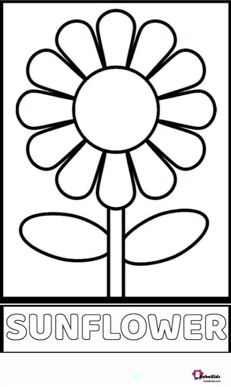 sunflower coloring page  toddlers bubakidscom