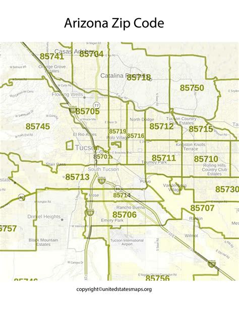 Arizona Zip Code Map Map Of Arizona By Zip Code