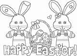 Easter Coloring Pages Bunny Happy Printable Kids Color Colouring Egg Templates Printables Cute Worksheets Print Book Religious Sheets Adults Colorare sketch template
