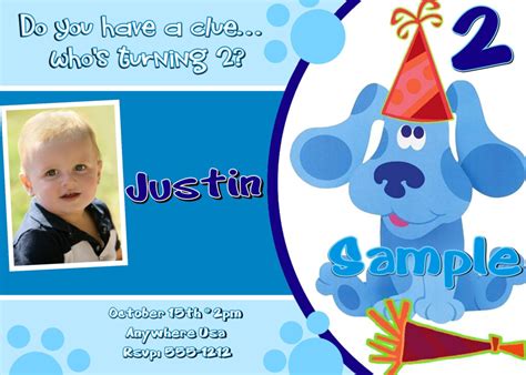 blues clues invitations  printable newfreeprintablenet