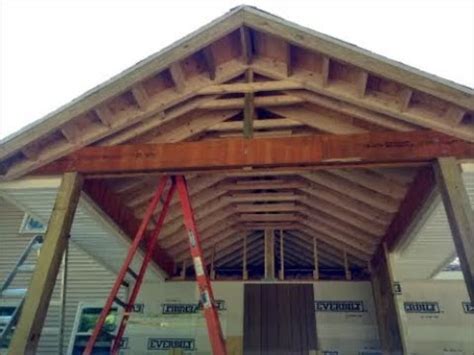 build gable roof  deck porch youtube
