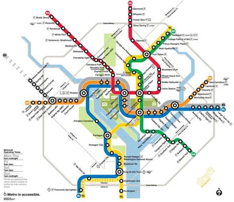 dc metro rail map washington dc metro rail map district  columbia