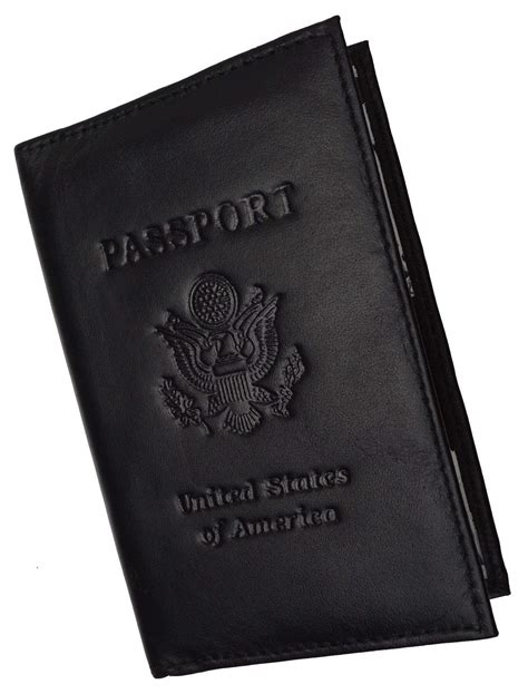 genuine leather usa passport cover holder  case  international menswallet