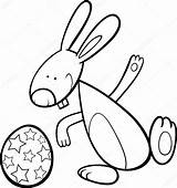 Coloring Bunny Funny Pages Easter Template sketch template