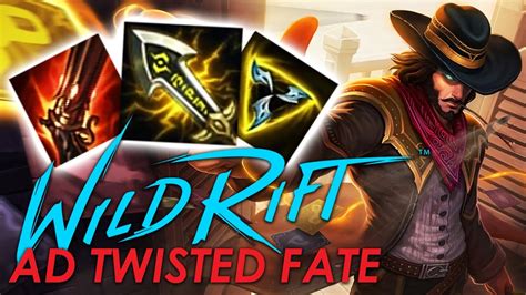 ad twisted fate wild rift gameplay youtube