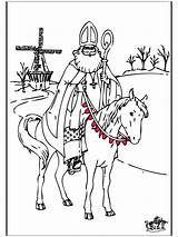 Nikolaus Malvorlage Sankt Sinterklaas Kleurplaten Sint Anzeige Advertentie sketch template