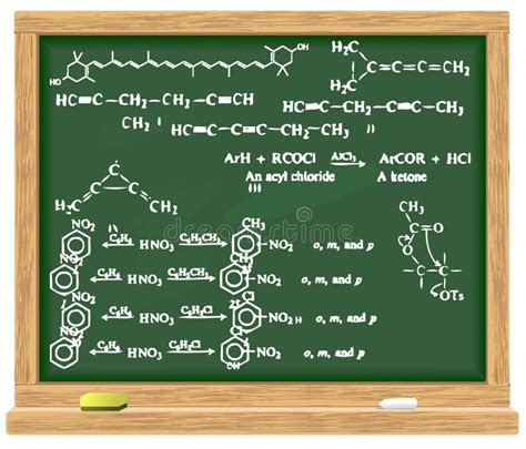 blackboard  chemical formulas stock vector illustration  concept education