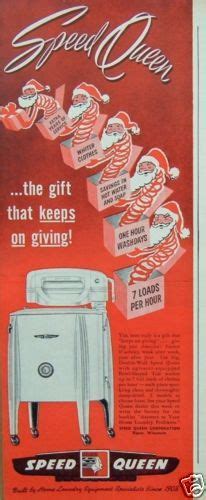 vintage ad speed queen laundry washer christmas santas fastest washday ebay speed