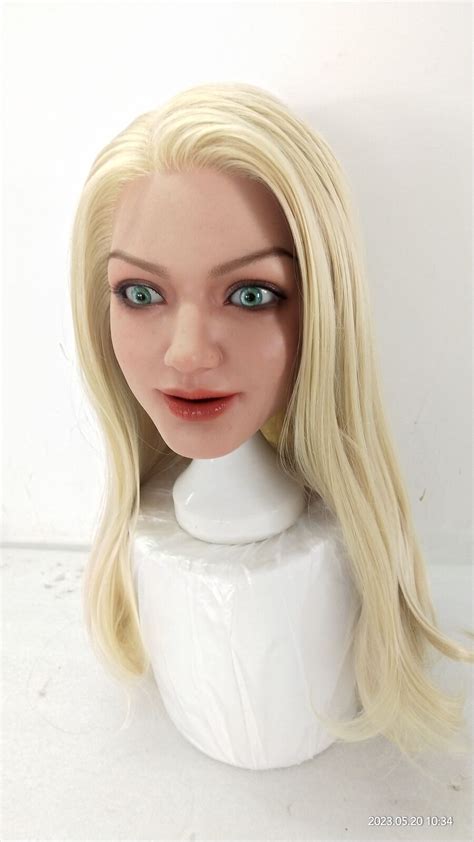 Full Silicone Sex Doll Head Realistic Implanted Hair Mobile Jawbone