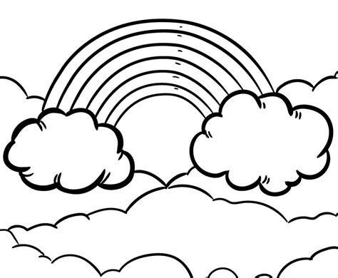 rainbow  sky coloring page  printable coloring pages  kids