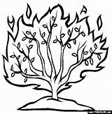 Bush Burning Coloring Bible Moses Template Pages Printable Crafts Passover Craft School Drawing Google Search Kids Sheets Sunday Color Class sketch template
