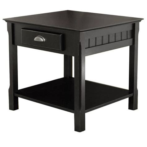 timber  table   drawer  shelf black winsome target