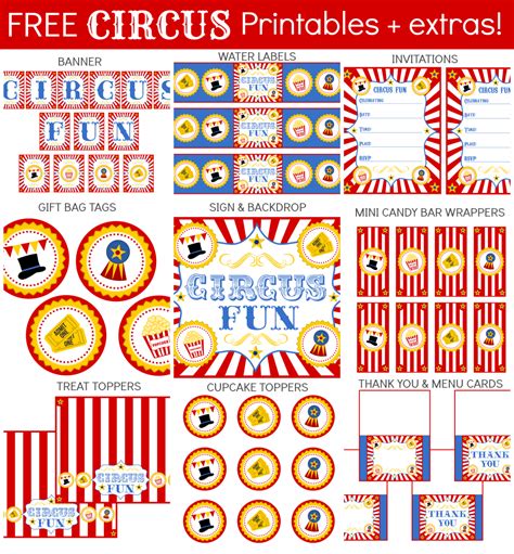 images   circus printables circus birthday party