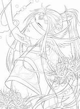 Coloring Pages Anime Chinese Book sketch template