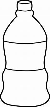 Bottle Water Clipart Clip Plastic Soda Drawing Line Bottled Liter Cliparts Jug Kids Template Coloring Empty Cup Library Transparent Glass sketch template