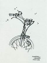 Fahrrad Zeichnung Fahren Zeichnungen Malerei Bycicle Malen Sommer Sonne Besseres Nichts Morgens Tasche Besuchen Fahrradkunst Radeln sketch template