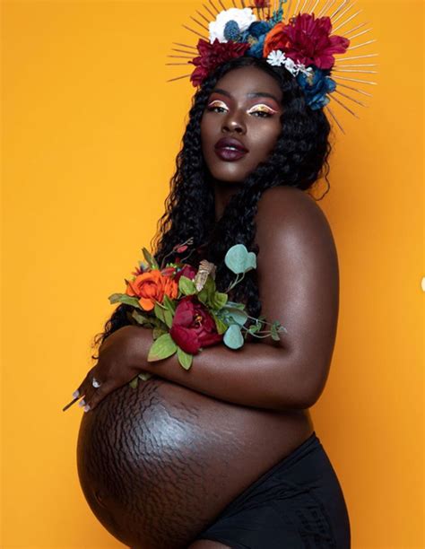 this black mom bared her stretch marks in maternity shoot