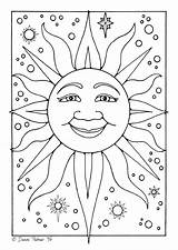Coloring Pages Sun Print Printable Kids Adult Adults Sheets Colouring Color Sunshine Soleil Cool Coloriage Fun sketch template