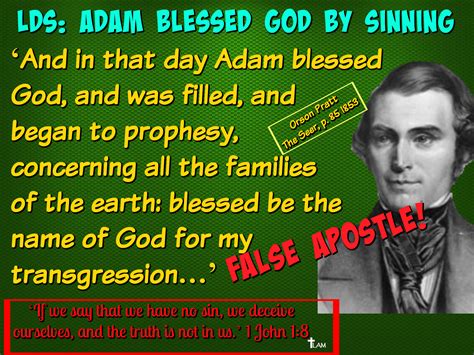 lds adam blessed god  sinning life  ministry