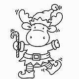 Moose Coloring Christmas Pages Style Printable Print Getdrawings Getcolorings sketch template