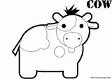 Cow Coloring Cute Pages Printable Drawing Getdrawings Book Color sketch template