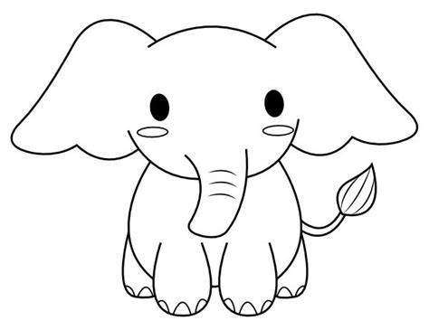 printable cute elephant coloring page   elephant coloring page