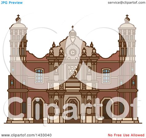 clipart    drawing styled mexican landmark  lady  guadalupe basilica royalty