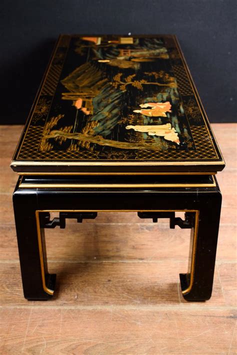 chinese black lacquer coffee table chinoiserie