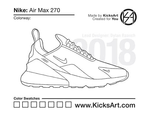 nike air max  sneaker coloring pages created  kicksart art kkcom