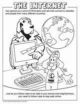 Coloring Internet Pages Color Safety Mcgruff Crime Dog Book sketch template