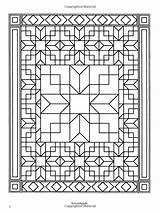 Coloring Pages Quilt Patchwork Designs Books Mandala Patterns Traditional Embroidery Block Amazon Geometric Pattern Choose Board Blackwork sketch template