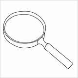 Glass Magnifying Draw sketch template