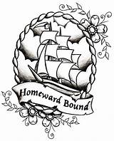 Homeward Sailor sketch template