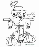 Coloring Thanksgiving Pages Printable Scarecrow Color Pumpkin Fall Kids Scary Sheets Print Getcolorings Clipart Drawings Getdrawings Library Popular Bird sketch template