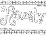 Coloring Honesty Pages Words Sheets Drawing Printable Colouring Adult Color Quotes School Inspiring Bible Doodle Getdrawings Sunday Lets Simple Save sketch template