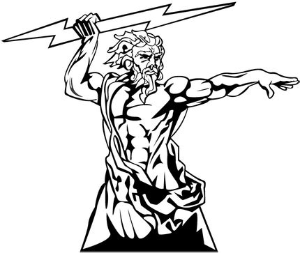 drawing zeus greek god clip art library