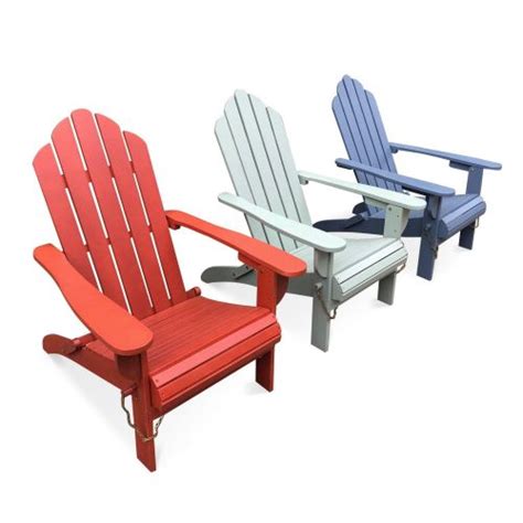 fauteuil de jardin en bois peint adirondack salamanca eucalyptus fsc chaise de terrasse