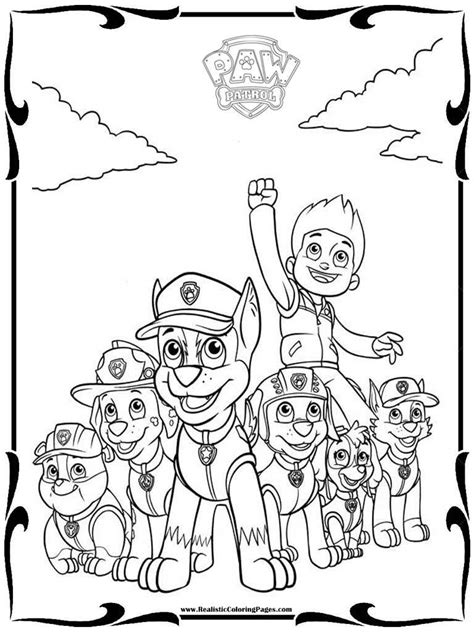 paw patrol characters coloring pages realistic coloring pages