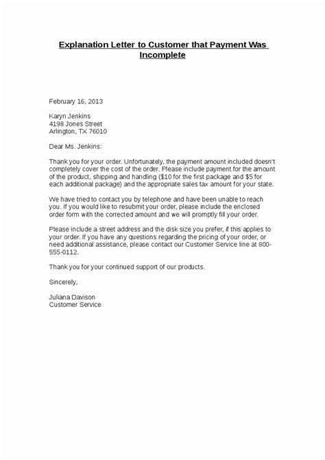 letter  explanation template themporst