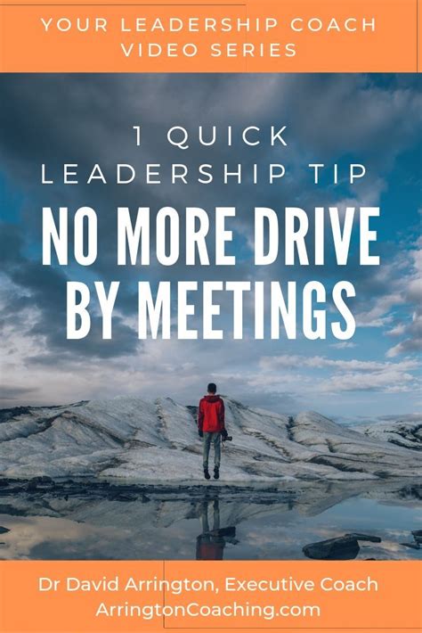 leadership tip   drive  meetings   meetings   meetings  happen