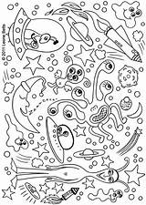Space Aliens Weltall Trippy Astronauta Coloringtop Malvorlagen Goldberg Disfraz Weltraum Everfreecoloring Univers Mandalas Leone Astronauts Kolorowanki Viatico sketch template