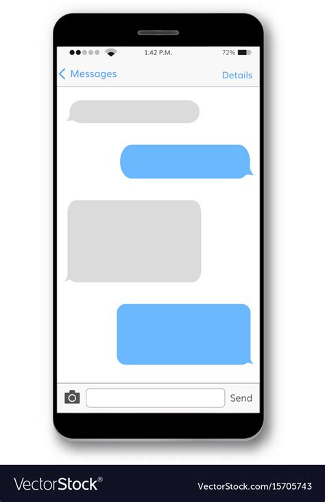 Message Text Box Mobile Phone Screen Royalty Free Vector